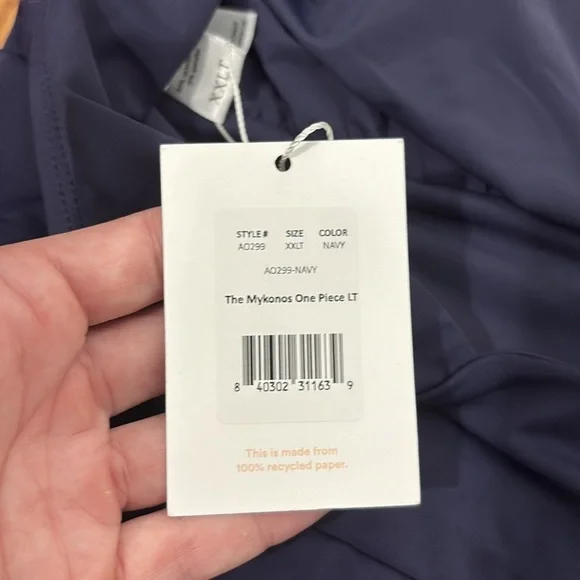 Andie The Mykonos One Piece LT Swimsuit Navy‎ size XXL Tall NWT Long torso - Picture 7 of 8